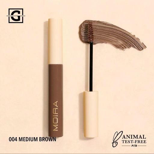 MOIRA MASCARA PARA CEJAS DEFYING 004 MEDIUM BROWN